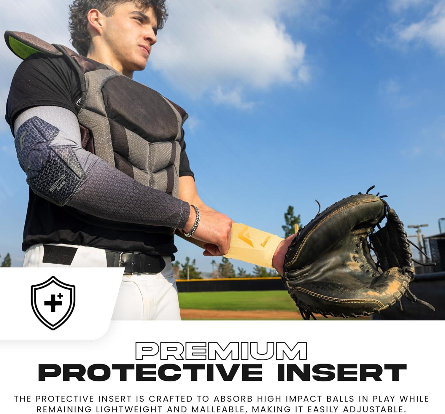 image:imageFranklin Sports Baseball Softball Protective Wrist Guard Adult PRT Series Wrist Shield for Fielding Protective Gear Equipment Right Left ArmVanilla
