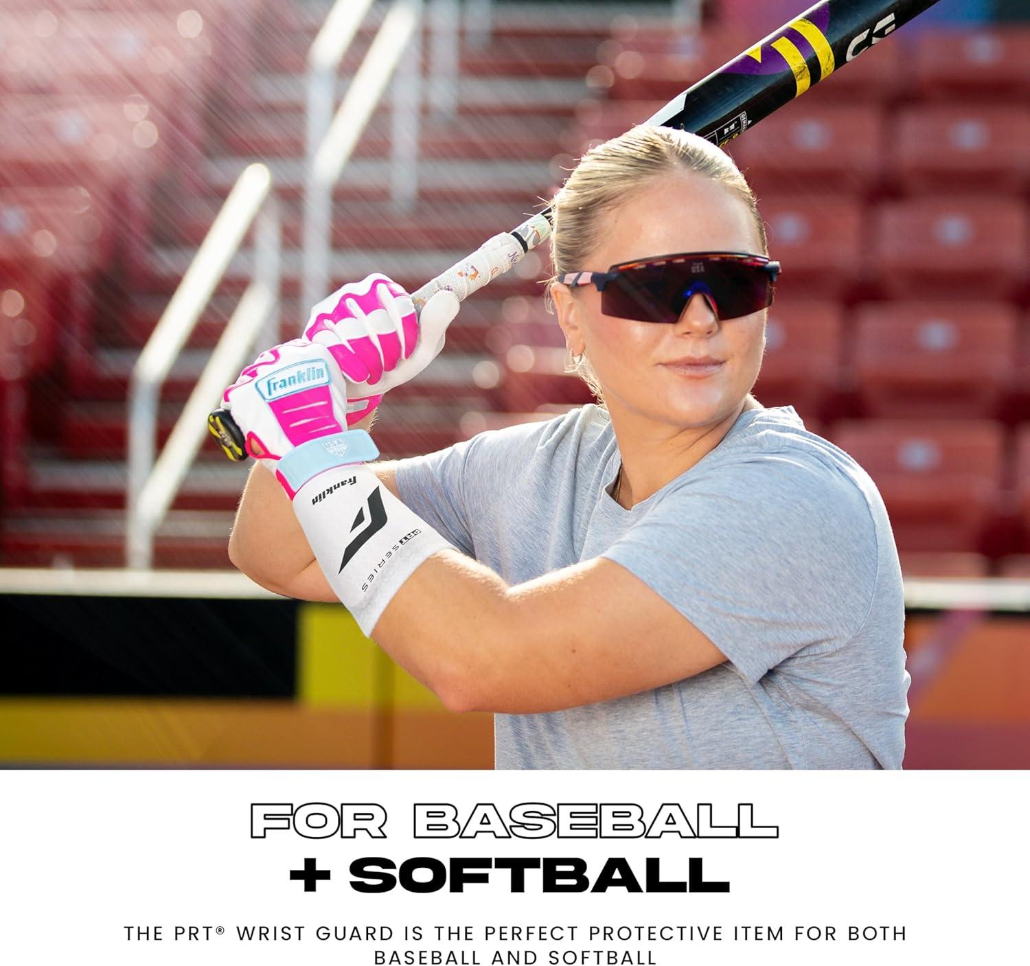 image:imageFranklin Sports Baseball Softball Protective Wrist Guard Adult PRT Series Wrist Shield for Fielding Protective Gear Equipment Right Left ArmWhite