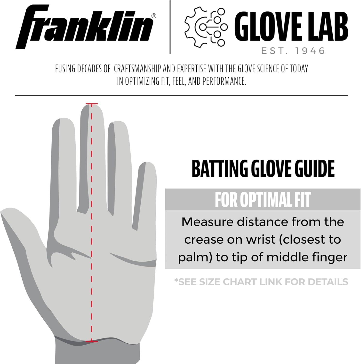 image:imageFranklin Sports MLB CFX Pro Baseball Batting Gloves PearlWhiteSilver Adult Large Pack of 6
