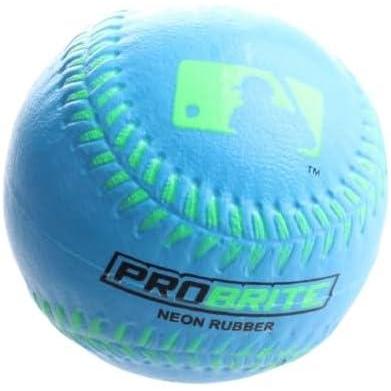 image:imageFranklin Sports MLB ProBrite Neon Colored Soft Rubber Tee Ball Baseballs  2 Pack Neon Blue