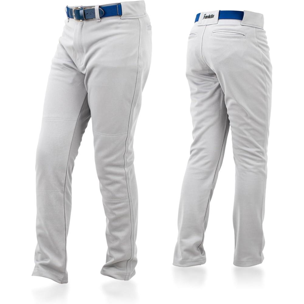 image:imageFranklin Sports Youth Baseball Softball Pants Relaxed Style Kids Pants for Boys Girls with Belt LoopGray