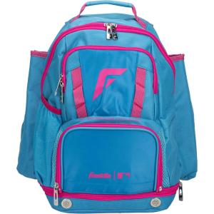 Franklin Sports Gameday Baseball + Fastpitch Softball Backpacks – Adult + Youth Bat Bags for Equipment – Waterproof Batpacks(Blue/Pink)