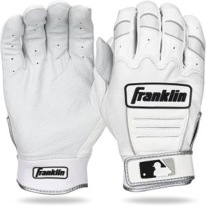 Franklin Sports MLB CFX Pro Baseball Batting Gloves – Pearl/White/Silver – Adult Large (Pack of 6)