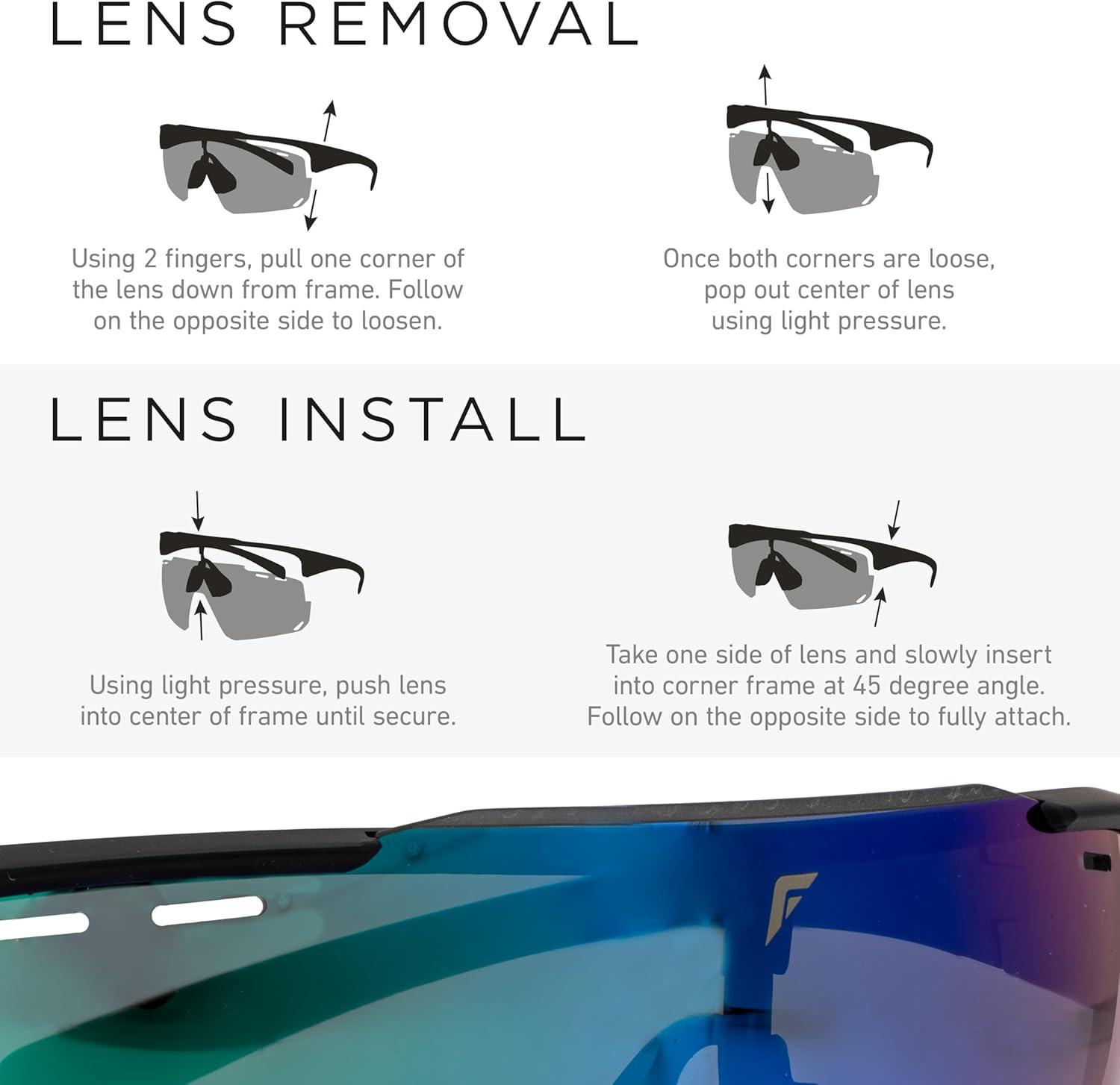 image:imageFranklin Sports Pickleball Sunglasses Sport Glasses with 5 Lenses Included Indoor Outdoor Goggles Eyewear Kit