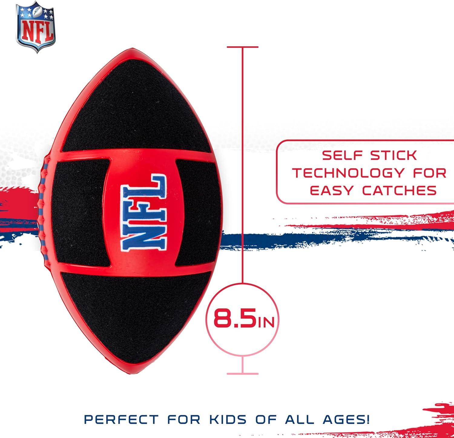 image:imageFranklin Sports NFL Kids Football Receiver Glove Set NFL Sticky Fingers Easy Catch Junior Football Gloves Youth Foam Football with SelfStick Cover Includes 1 Football 2 Gloves