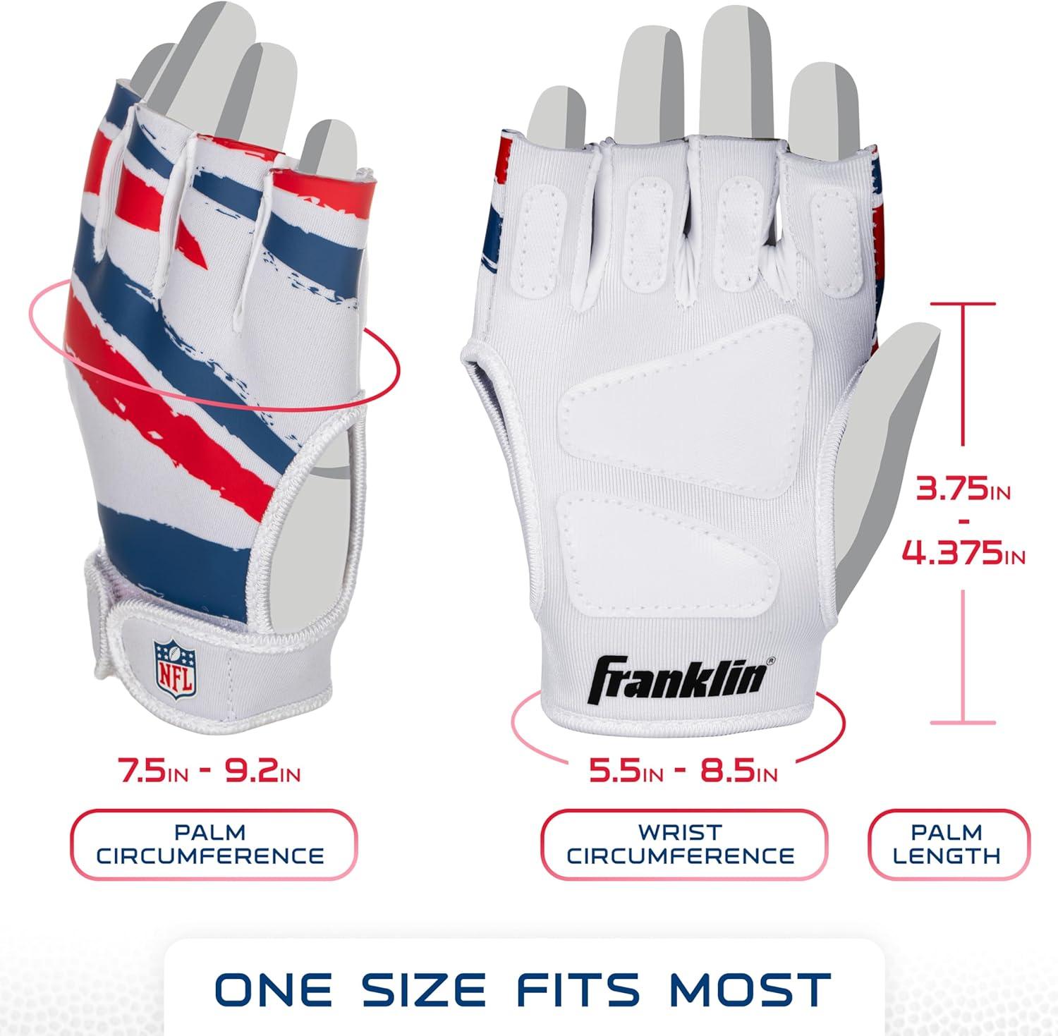 image:imageFranklin Sports NFL Kids Football Receiver Glove Set NFL Sticky Fingers Easy Catch Junior Football Gloves Youth Foam Football with SelfStick Cover Includes 1 Football 2 Gloves