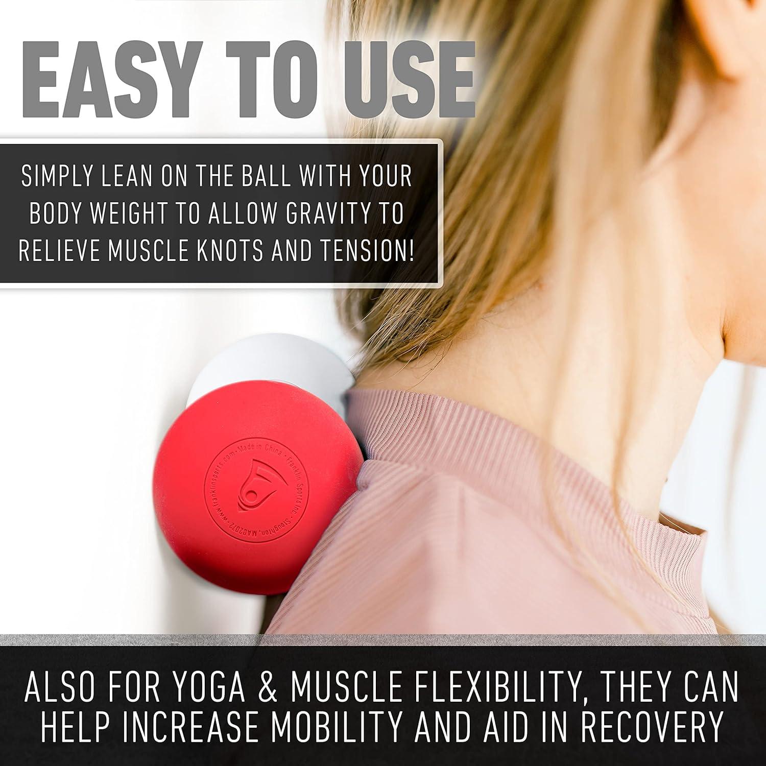 image:imageFranklin Sports Lacrosse Balls Official Size Lax Balls for Practice Red White 2 Pack Great for Muscle Massage Therapy Yoga 63 mm