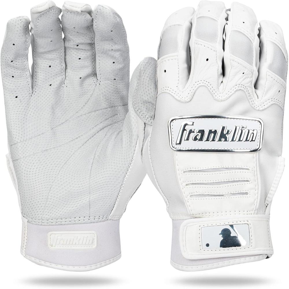 image:imageFranklin Sports MLB CFX Pro Baseball Batting Gloves Chrome White Adult Small Pack of 6