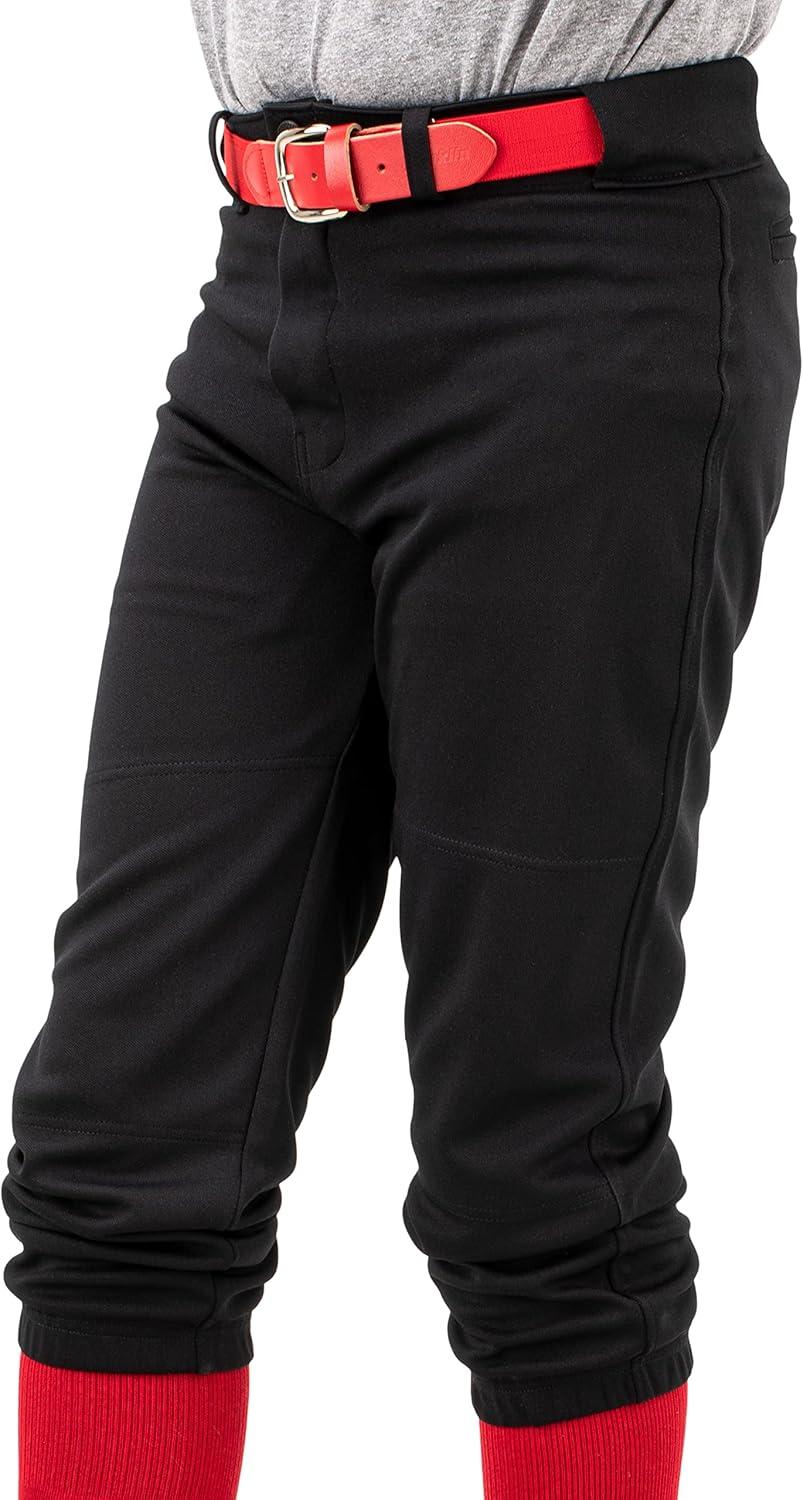image:imageFranklin Sports Youth Baseball Softball Pants Knee High Pants for Boys Girls Knicker Style with Belt LoopBlack