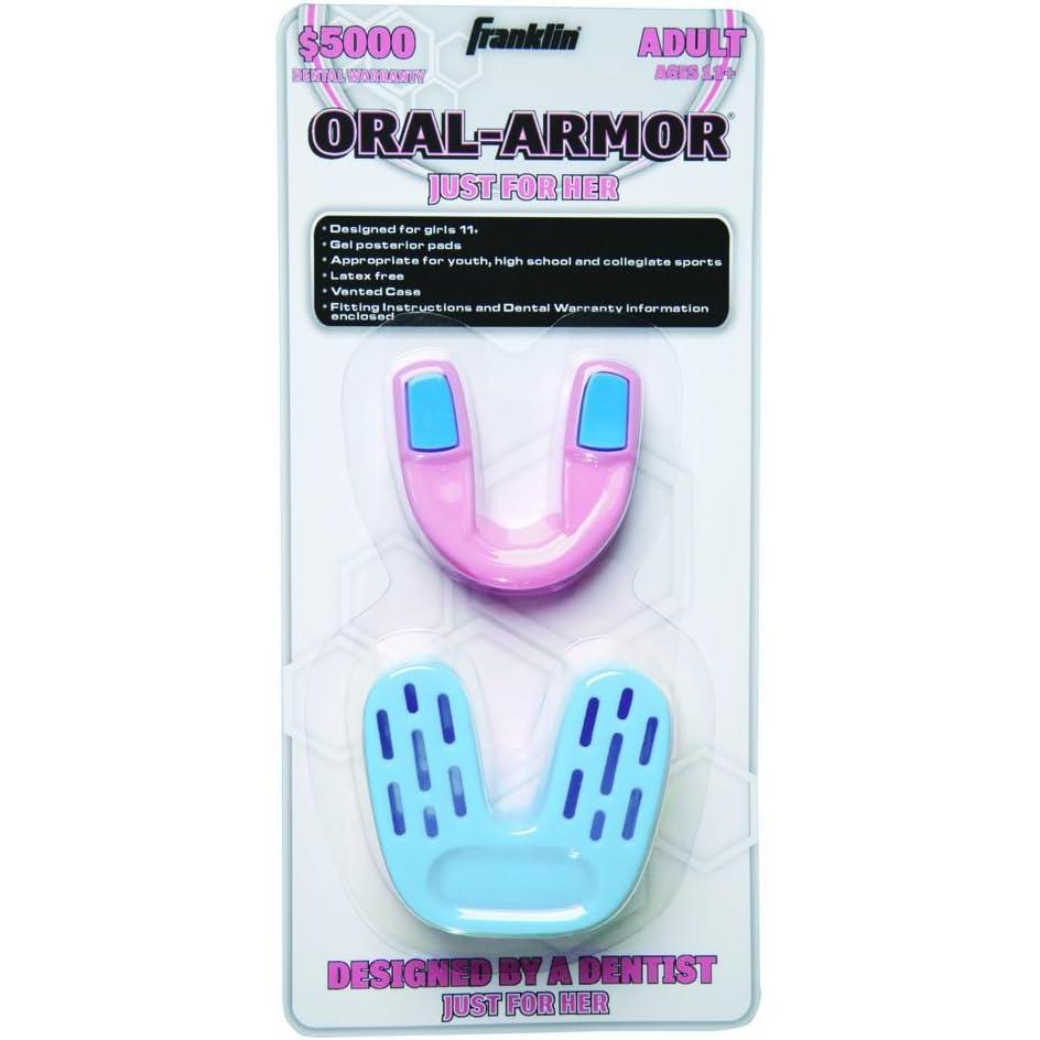 image:imageFranklin Sports OralArmor Just For Her Mouthguard with Case Pink